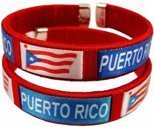 Puerto Rico International Flag Cuff Bracelet