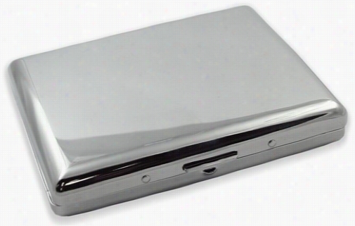 Slesk Chrome Mirror Cigarette Case (fo R Thorough Size & 100's)