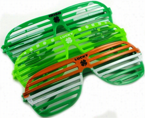 St. Patrick's Day  Slotted Sunglasses