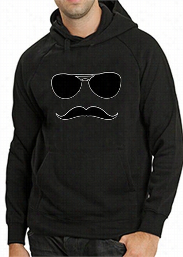 Sunglasses Mustahce Adult Hoodie