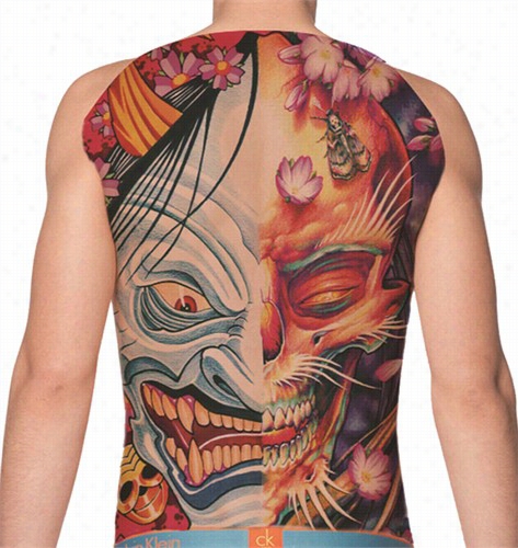 Temporary Tattoo (full Back) - Skull And Goblin