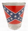 Confederate Rebel Flag Shot Glass