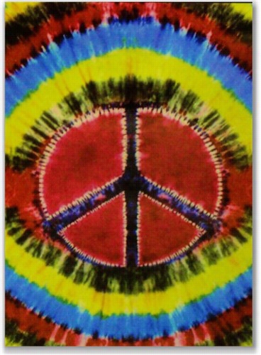 Tie Dye Peace Sign Wall Hang Tapestry & Bbedspread