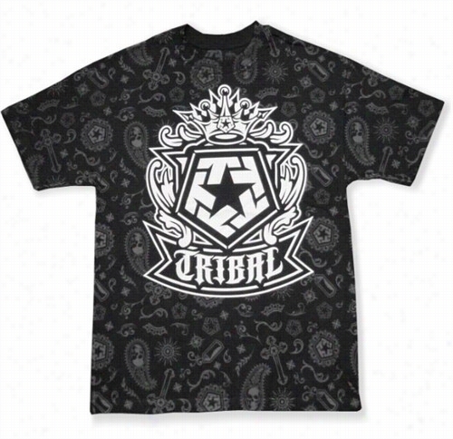 Tribal Appointments Iconic  Paisly All Over T-shirt (black)