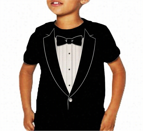 Tuxedo Tshirts - Kids &quot;classic Black Tie&quot; Tuxedo T-shirt (black)