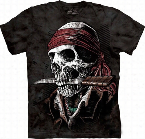 Undead Pirate Big Face Men's T-shirt