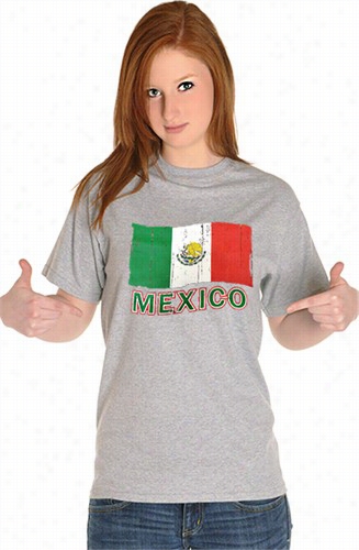 Viintage Exico Wavig Flag Girl's T-shirt