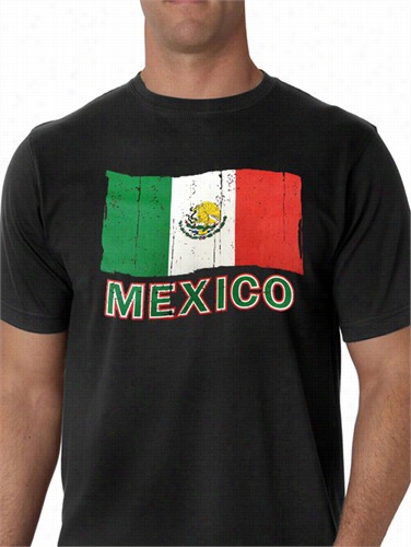 Vintage Mexico Waving Flag Men's T-shirt