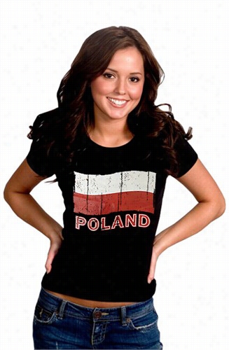 V Int Age Poland Waving Flag Girl's T-shirt