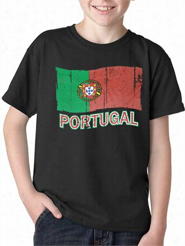 Vintage Portugal Waving Flag Kid's T-shirt