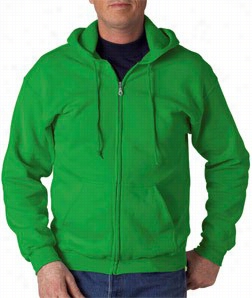 Zip Up Hooded Sweatshirt :: Premium Hoodie With Zupper (kelly  Green)