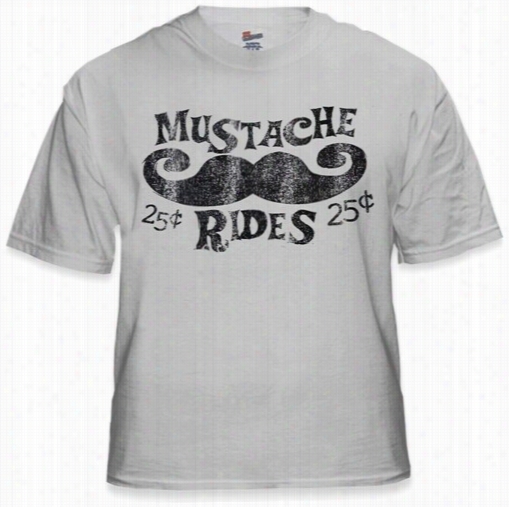 25 Cent Mustache Rides T-shirt