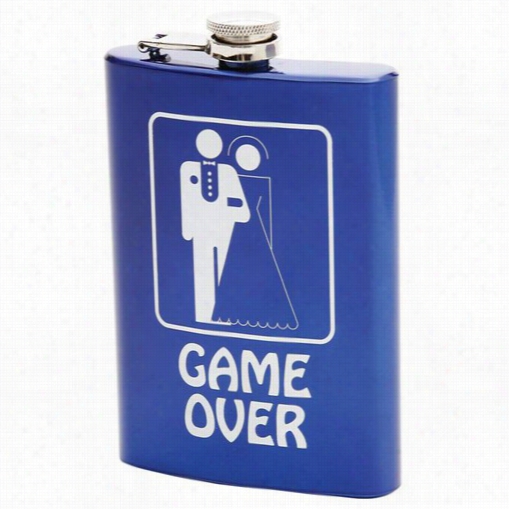 8oz Game Over Stainless Steel Flask