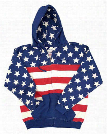 American Flag Adult Zip-up Hoodi