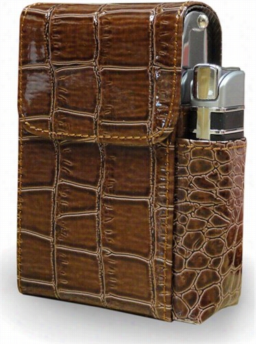 Self-moving Rising Cigarette Case By The Side Of Lighter Holder (for Regular Size & 100's)