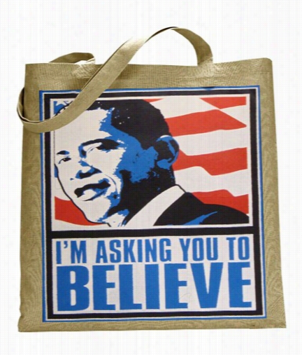 Barack Obama &quot;believe&quot; Canva S Tote Bag