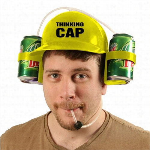 Beer Helm - Thinking  Cap Double Beer Can Cardinal's Office