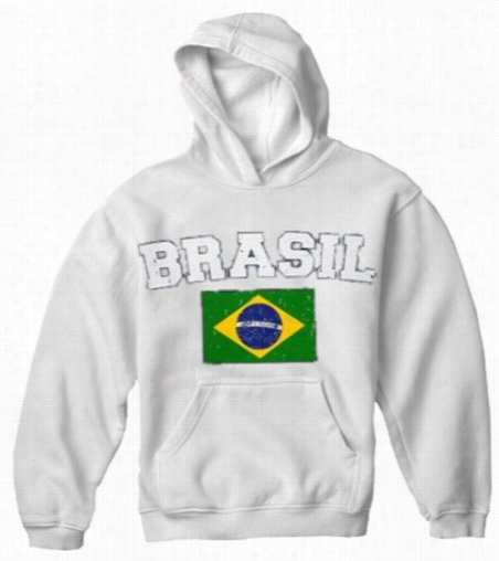 Brasil Vintage Flag International Hoodie