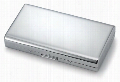 Brilliant Chrome Modern Cigarette Case (for Regular Size & 100's)