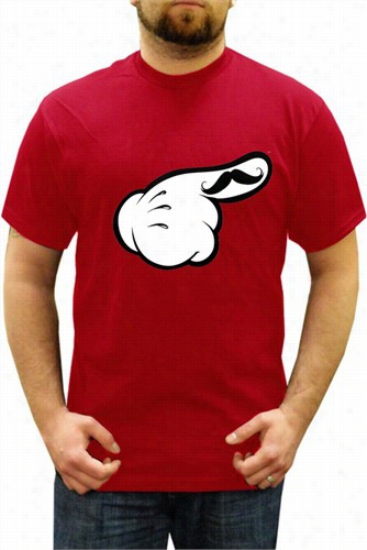 Cartoon Hands The 'stache Men's T-shirt