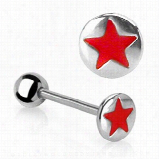 Solace Fit Tongue Barbell (star)