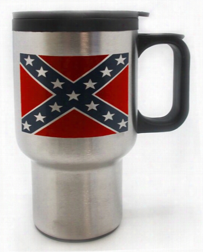 Confederate Flag Stainless Steel Travel Mug