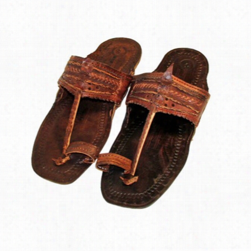 Dark Brown Unisex Water Buffalo Hippie Jesus Sandals