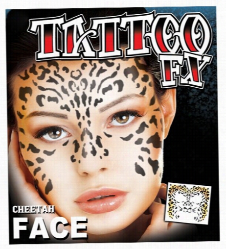 Full Face Temporary Tattoo- Cheetah