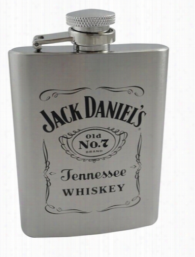Jack D Aniels 3.3oz Spotless Steel Flask