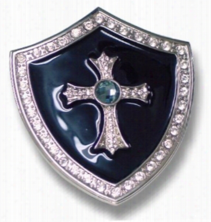 Knight  Shield Cross Buckle With Free Belt