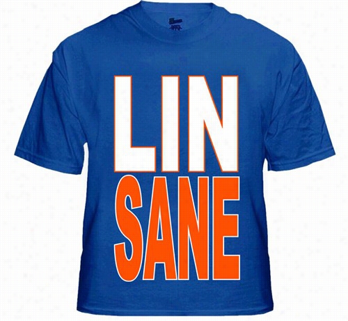 Linsane Mens T-shirt, Lin -sane,j Eremy Lin Syings Men's Tee Shirt