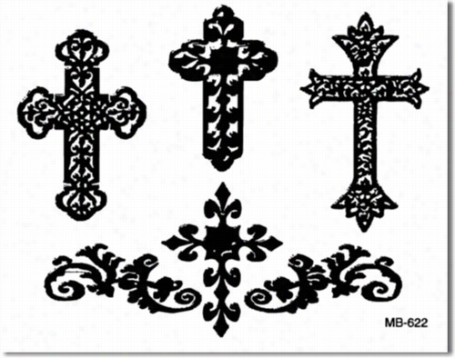 Mini Celtic Crosses Transitory Tattoo