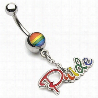 Navel Body Jewelry -  Rainnbow &quot;pride&quot; Charm