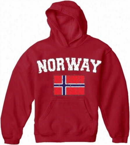 Norway Vintage Flag International Hoodie