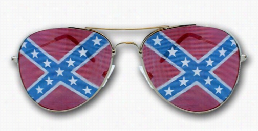 Rebel Confederate Flag Aviator Sunglasses