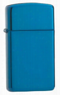 Sapphire Chrome Slim Zippo