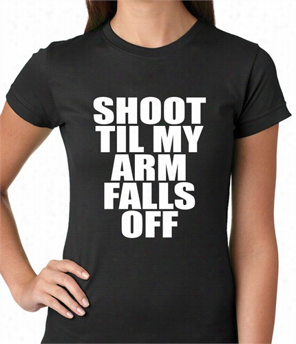 Shoot Til My Arm Falls Off Basketbal Lladi Es T-shirt