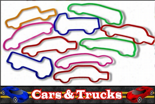 Silly Car Shaped Rubba Bandz (12 Pack)