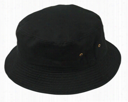 Soft Coton Bucket Hat (solid Bla Ck)