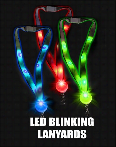 Strobing  Led Light Up Lanyards