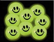 Super Balls - Glow In The Dark Smiley Face Dance (12 Pack)