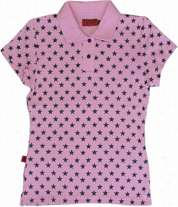 Tripp Military Star Girls Polo T-shirt (pink/black)