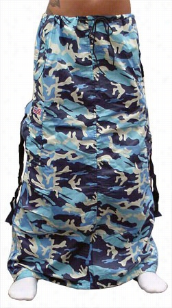 Ufo Utility Cargo Skirt (bluue Camo)