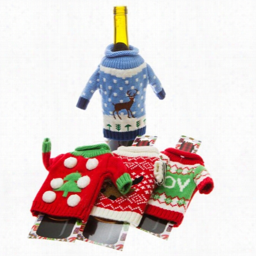 Wine Bottle Uglly Sweater - Ugly Wine Bottle Sweatter (assorted)