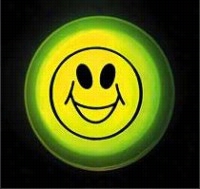 3' Smiley Face Glow Badge