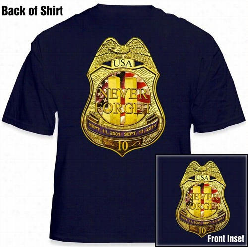 9/11 10th Anniversary  Nypd Memorial T-shirt