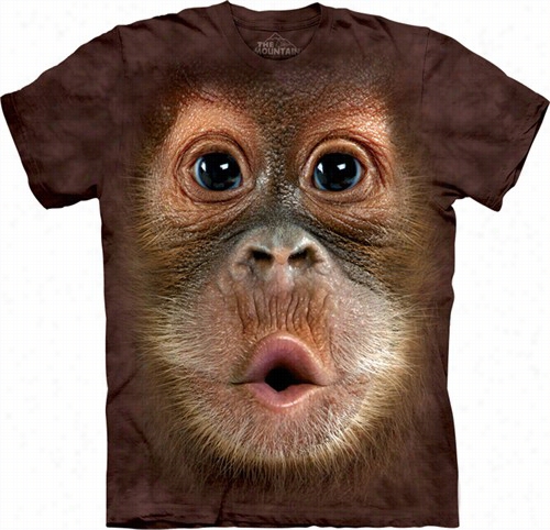 Baby Orangutan Big Face Men's T-shirt