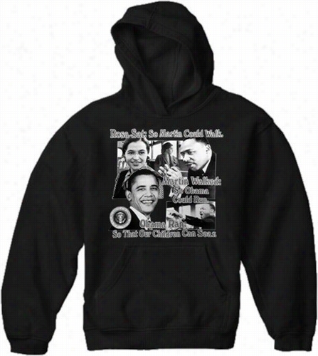 Barack Obama &quot;paving The Road&quot; Adult Hoodie