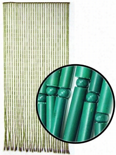 Beaed Curtains -green Bamboo Door Beads