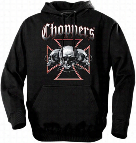 Biker Hoodiess - &qot;chopper Barbed Wire&quot; Biker Hooie